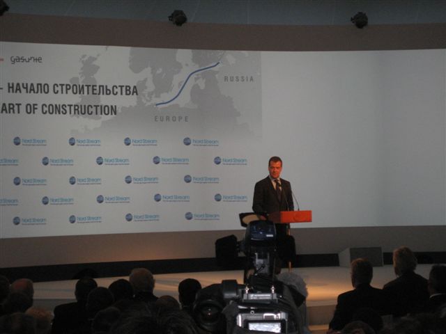 Präsident Medwedew bei seiner Rede